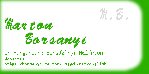 marton borsanyi business card